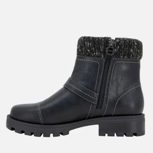 JSport Women's Boots Size: 6.5. Black Winter Boots with Knit Cuff. NWT and box.